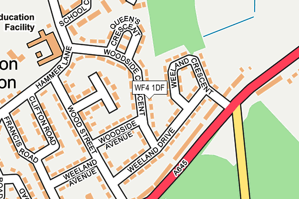 WF4 1DF map - OS OpenMap – Local (Ordnance Survey)