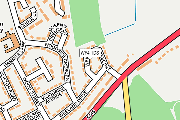 WF4 1DS map - OS OpenMap – Local (Ordnance Survey)