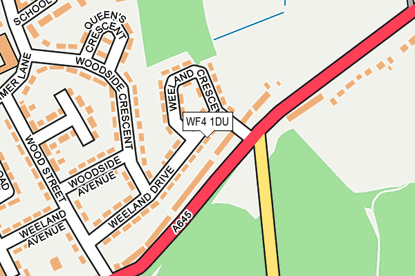 WF4 1DU map - OS OpenMap – Local (Ordnance Survey)