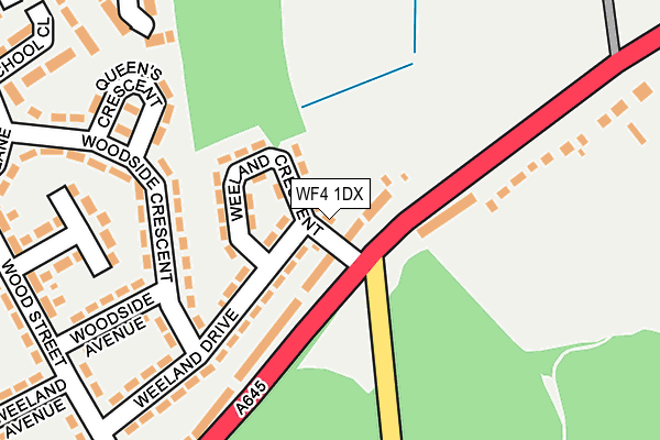 WF4 1DX map - OS OpenMap – Local (Ordnance Survey)