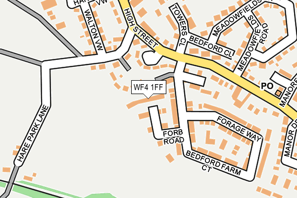 WF4 1FF map - OS OpenMap – Local (Ordnance Survey)