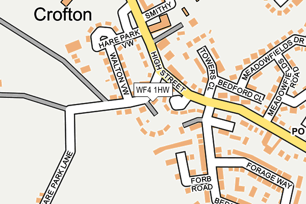 WF4 1HW map - OS OpenMap – Local (Ordnance Survey)