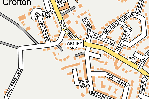 WF4 1HZ map - OS OpenMap – Local (Ordnance Survey)