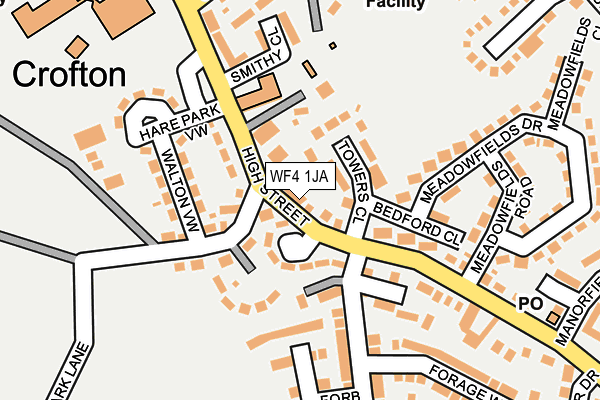WF4 1JA map - OS OpenMap – Local (Ordnance Survey)