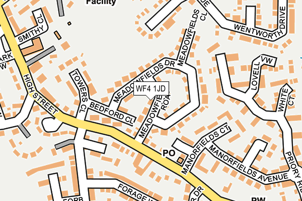 WF4 1JD map - OS OpenMap – Local (Ordnance Survey)