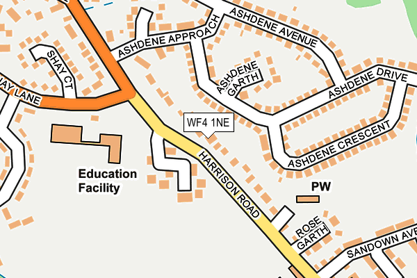 WF4 1NE map - OS OpenMap – Local (Ordnance Survey)