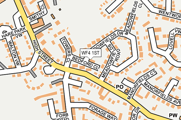 WF4 1ST map - OS OpenMap – Local (Ordnance Survey)