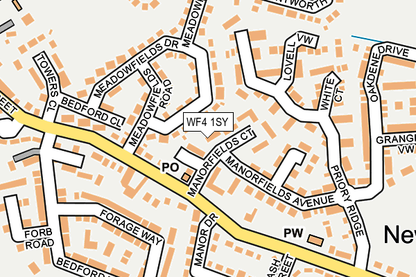 WF4 1SY map - OS OpenMap – Local (Ordnance Survey)