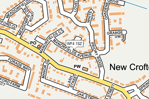 WF4 1SZ map - OS OpenMap – Local (Ordnance Survey)