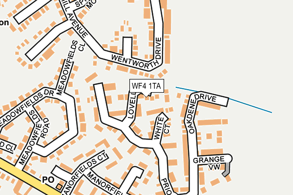 WF4 1TA map - OS OpenMap – Local (Ordnance Survey)