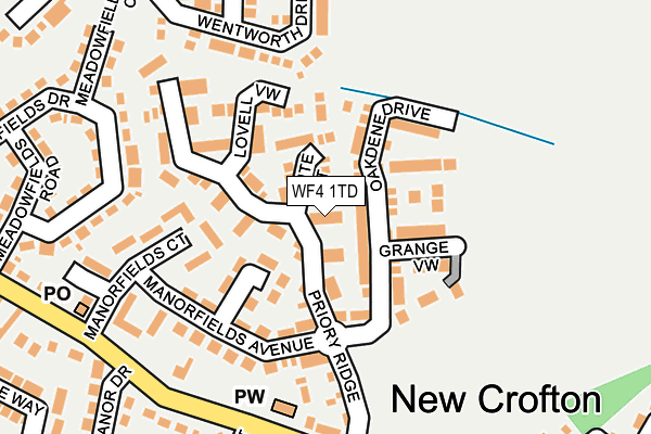 WF4 1TD map - OS OpenMap – Local (Ordnance Survey)