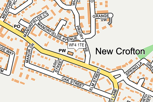 WF4 1TE map - OS OpenMap – Local (Ordnance Survey)