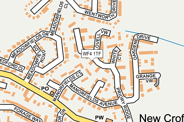 WF4 1TF map - OS OpenMap – Local (Ordnance Survey)