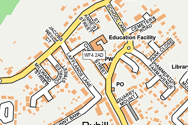 WF4 2AD map - OS OpenMap – Local (Ordnance Survey)