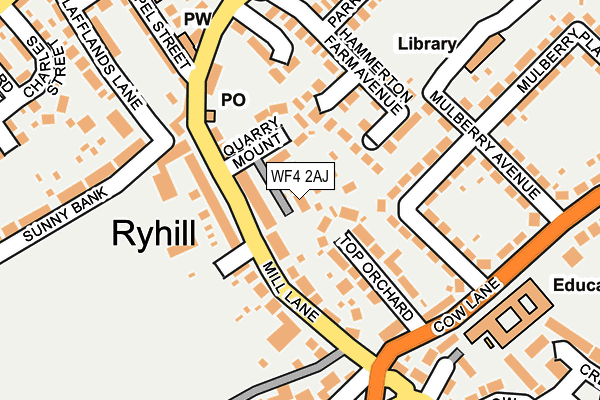 WF4 2AJ map - OS OpenMap – Local (Ordnance Survey)