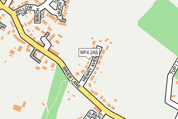 WF4 2AS map - OS OpenMap – Local (Ordnance Survey)