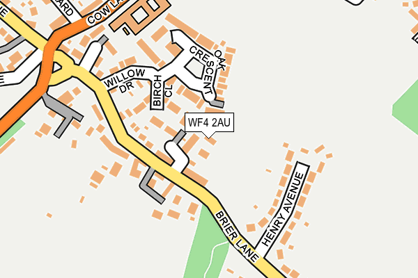 WF4 2AU map - OS OpenMap – Local (Ordnance Survey)