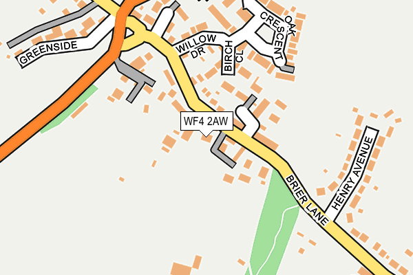WF4 2AW map - OS OpenMap – Local (Ordnance Survey)