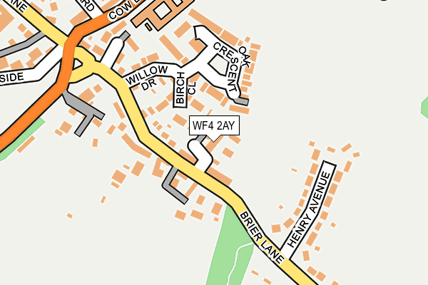 WF4 2AY map - OS OpenMap – Local (Ordnance Survey)