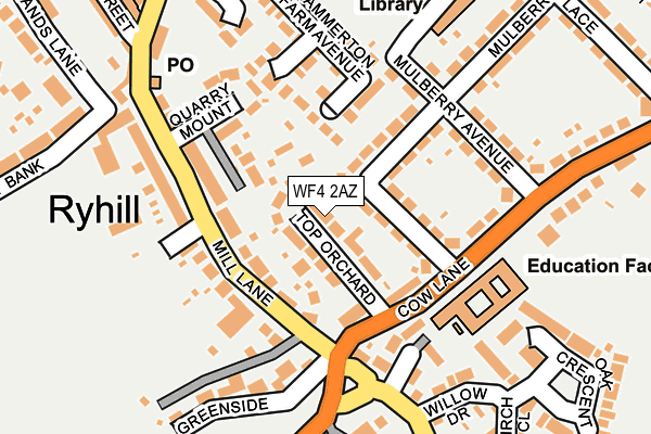 WF4 2AZ map - OS OpenMap – Local (Ordnance Survey)