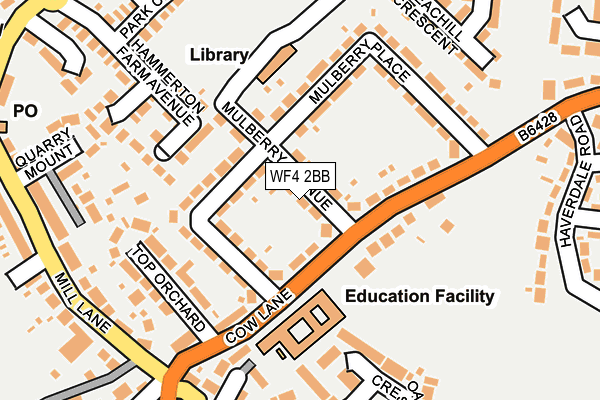 WF4 2BB map - OS OpenMap – Local (Ordnance Survey)