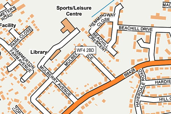 WF4 2BD map - OS OpenMap – Local (Ordnance Survey)
