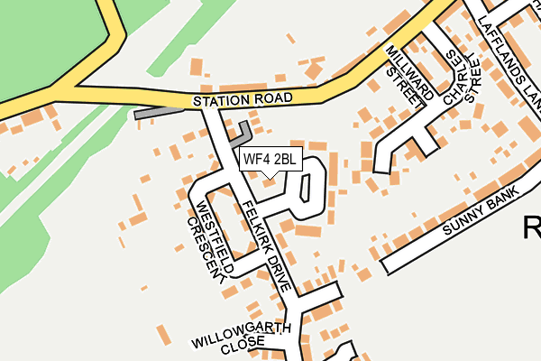 WF4 2BL map - OS OpenMap – Local (Ordnance Survey)