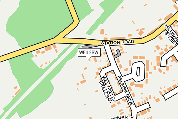 WF4 2BW map - OS OpenMap – Local (Ordnance Survey)