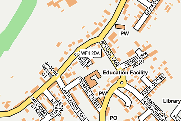 WF4 2DA map - OS OpenMap – Local (Ordnance Survey)
