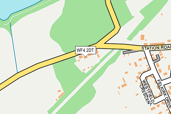 WF4 2DT map - OS OpenMap – Local (Ordnance Survey)