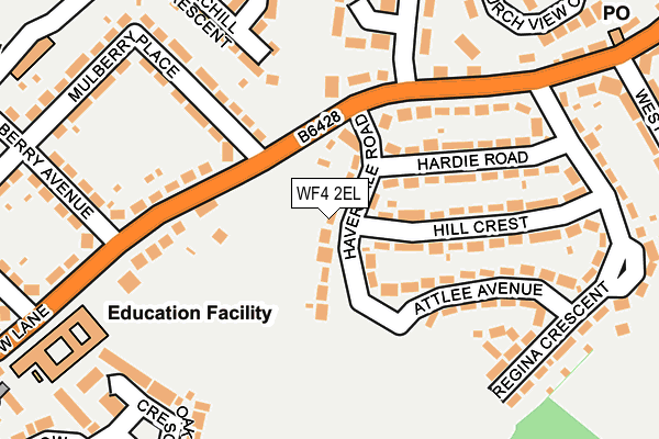 WF4 2EL map - OS OpenMap – Local (Ordnance Survey)