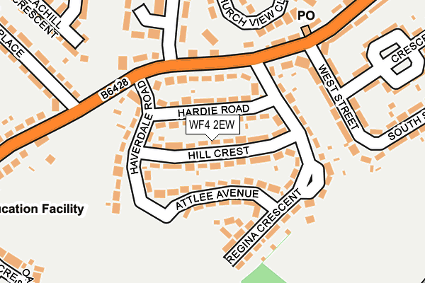 WF4 2EW map - OS OpenMap – Local (Ordnance Survey)