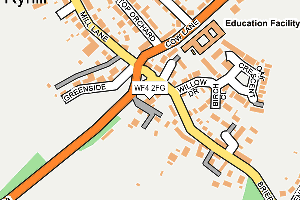 WF4 2FG map - OS OpenMap – Local (Ordnance Survey)