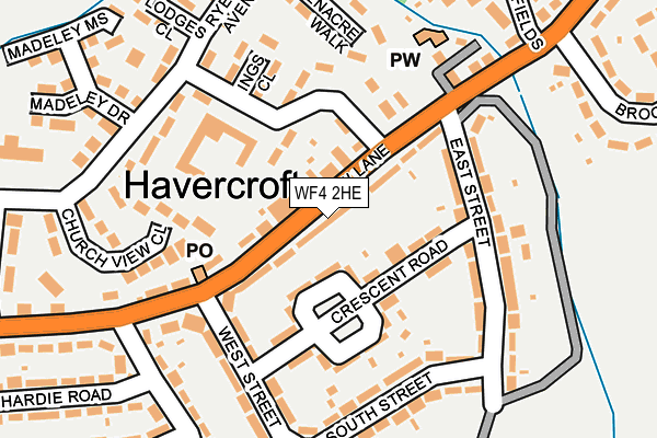WF4 2HE map - OS OpenMap – Local (Ordnance Survey)