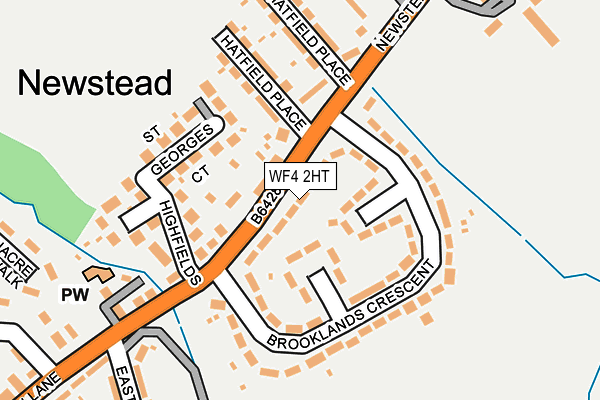 WF4 2HT map - OS OpenMap – Local (Ordnance Survey)