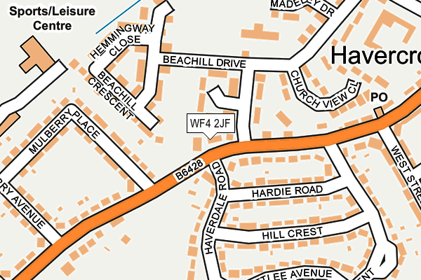 WF4 2JF map - OS OpenMap – Local (Ordnance Survey)