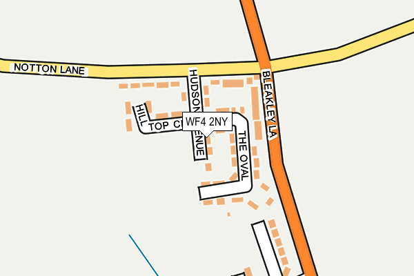 WF4 2NY map - OS OpenMap – Local (Ordnance Survey)