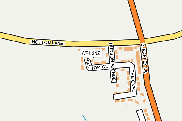 WF4 2NZ map - OS OpenMap – Local (Ordnance Survey)