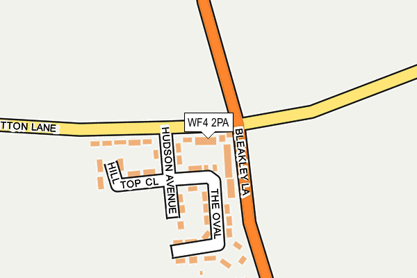WF4 2PA map - OS OpenMap – Local (Ordnance Survey)