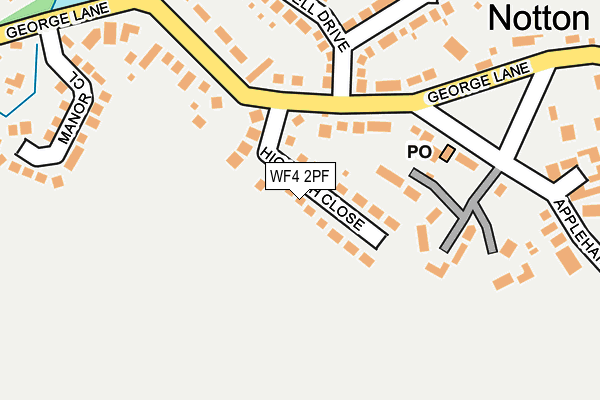 WF4 2PF map - OS OpenMap – Local (Ordnance Survey)