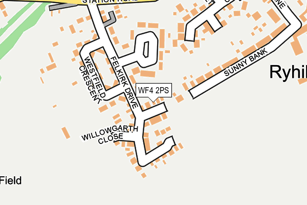 WF4 2PS map - OS OpenMap – Local (Ordnance Survey)