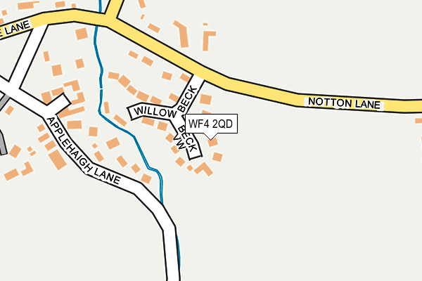 WF4 2QD map - OS OpenMap – Local (Ordnance Survey)