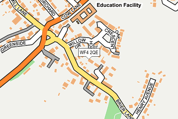 WF4 2QE map - OS OpenMap – Local (Ordnance Survey)