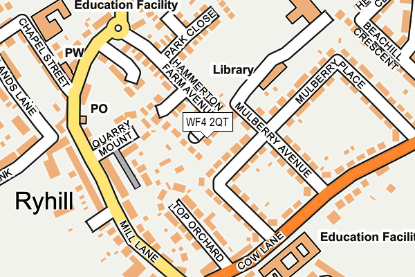 WF4 2QT map - OS OpenMap – Local (Ordnance Survey)