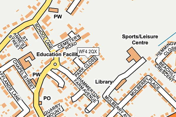 WF4 2QX map - OS OpenMap – Local (Ordnance Survey)