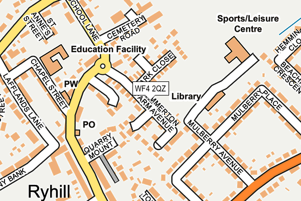 WF4 2QZ map - OS OpenMap – Local (Ordnance Survey)