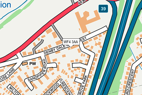 WF4 3AA map - OS OpenMap – Local (Ordnance Survey)