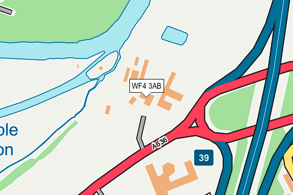 WF4 3AB map - OS OpenMap – Local (Ordnance Survey)