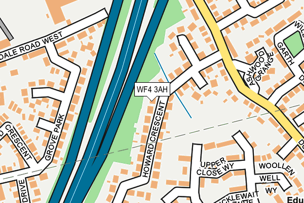 WF4 3AH map - OS OpenMap – Local (Ordnance Survey)