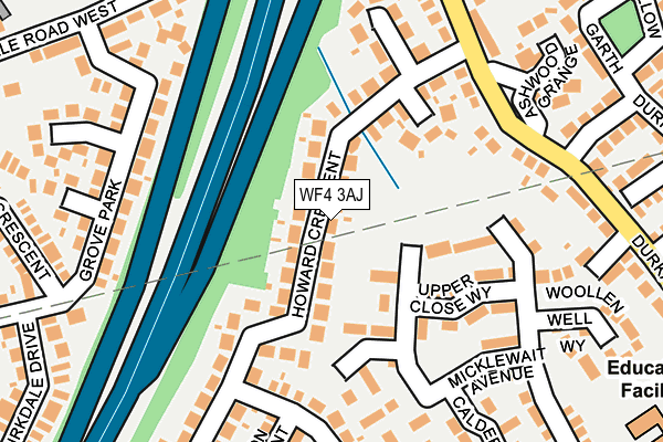 WF4 3AJ map - OS OpenMap – Local (Ordnance Survey)